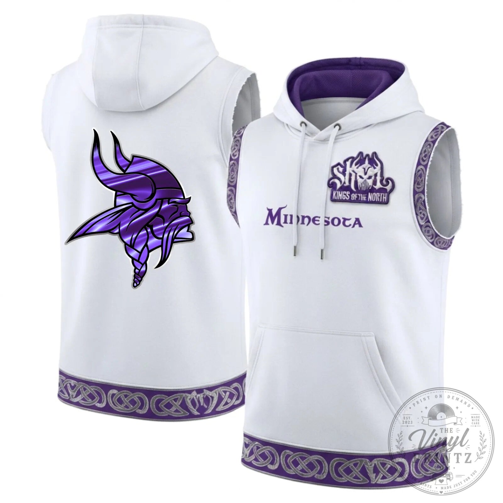 Minnesota Vikings Skol Kings of the North Sleeveless Hoodie 8 Minnesota Vikings Skol Kings of the North Sleeveless Hoodie