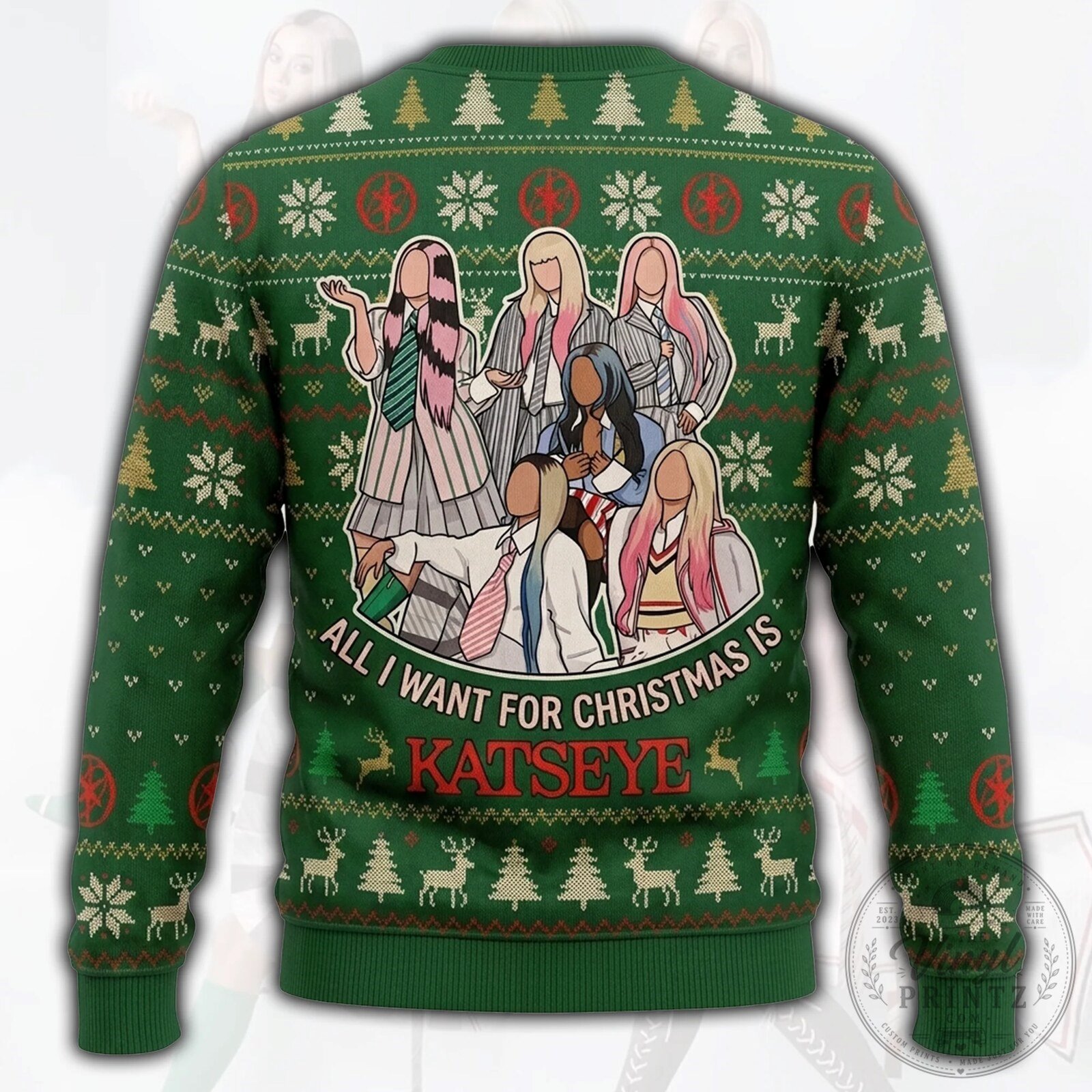 Ugly Christmas Sweater by Katseye: All I Want For Christmas Is Katseye 9 Ugly Christmas Sweater by Katseye: All I Want For Christmas Is Katseye