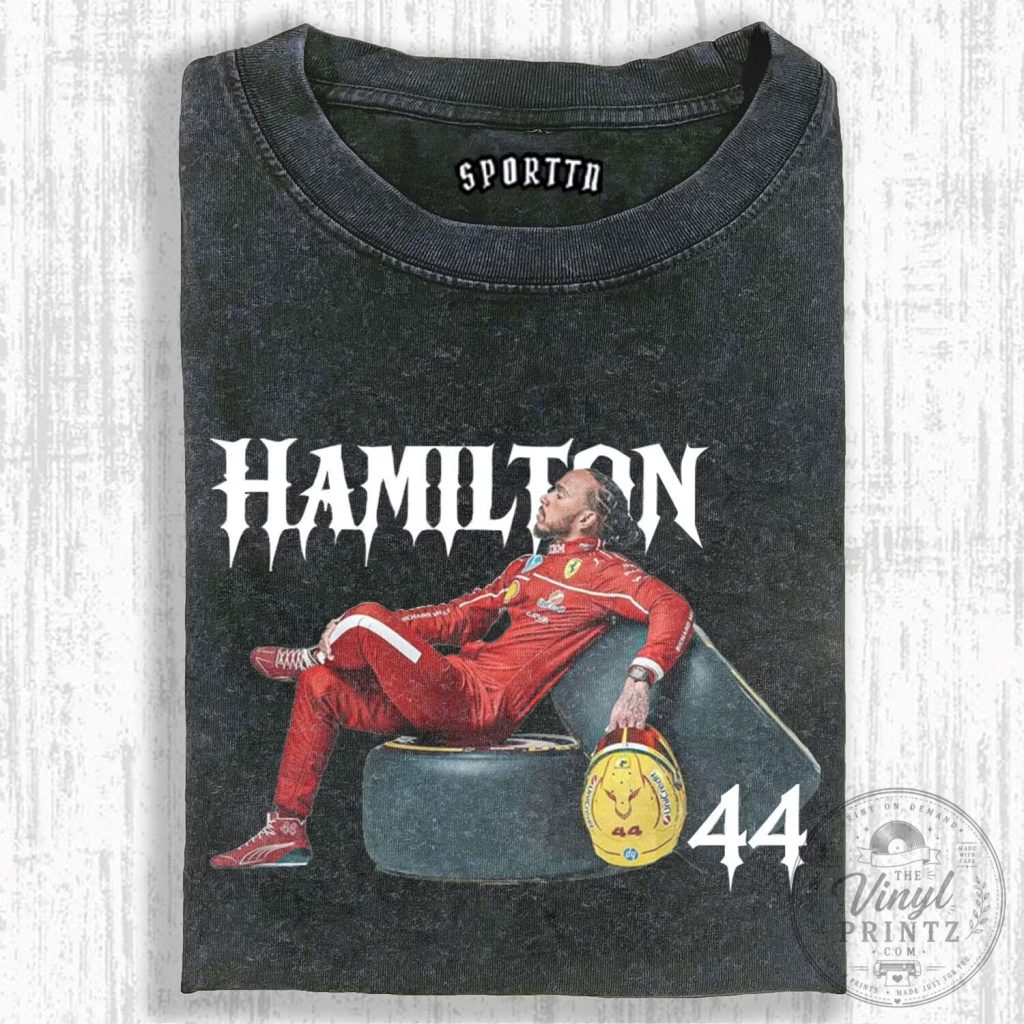 Lewis Hamilton Formula One Racing Driver Black T-Shirt