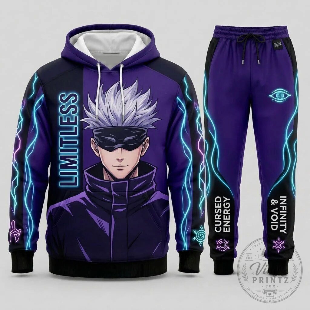 Anime Fan Gift Jujutsu Kaisen Satoru Gojo Limitless Cursed Energy Hoodie
