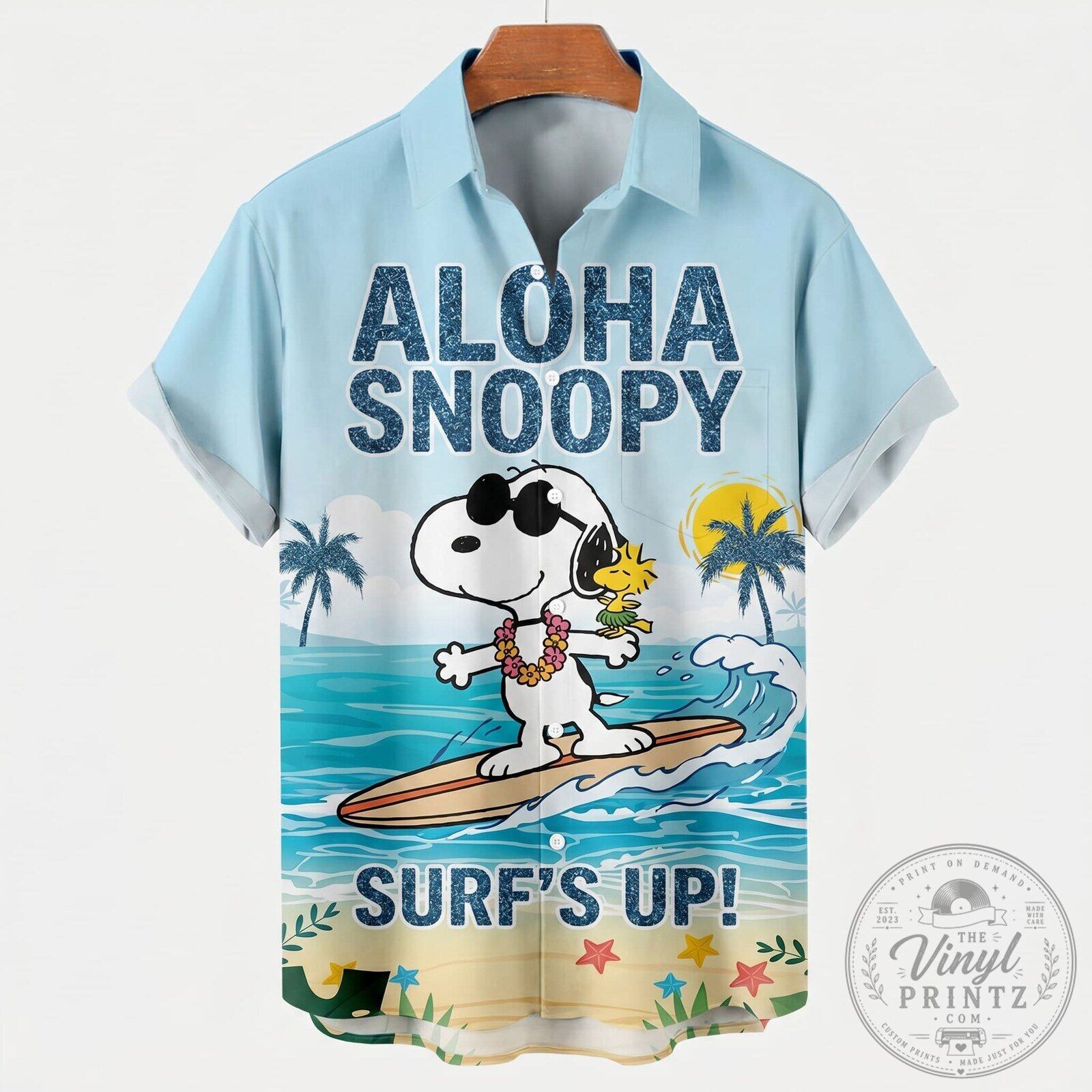 Snoopy Aloha Surf's Up Hawaiian Shirt for Men and Women