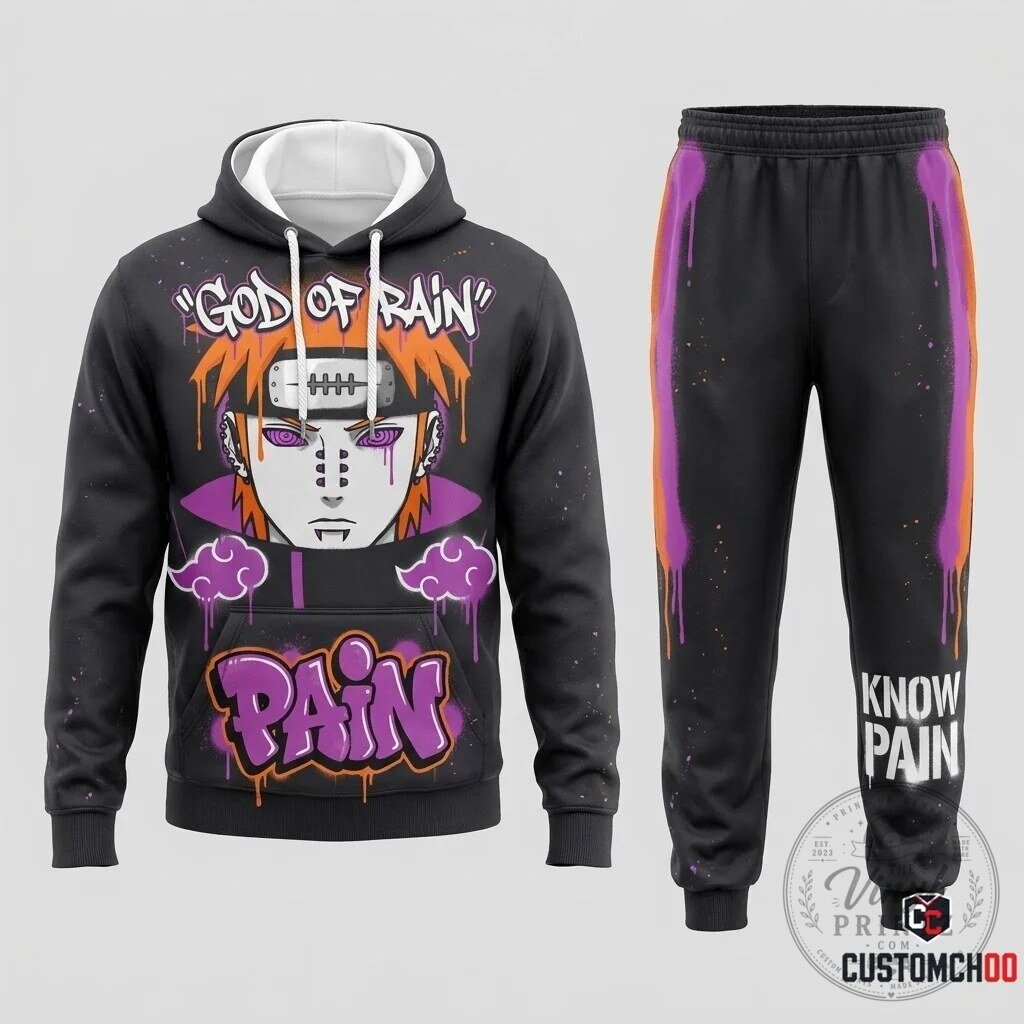 Naruto Pain Nagato Akatsuki Know Pain Deva Path Hoodie and Jogger Pants Set 17 Naruto Pain Nagato Akatsuki Know Pain Deva Path Hoodie and Jogger Pants Set