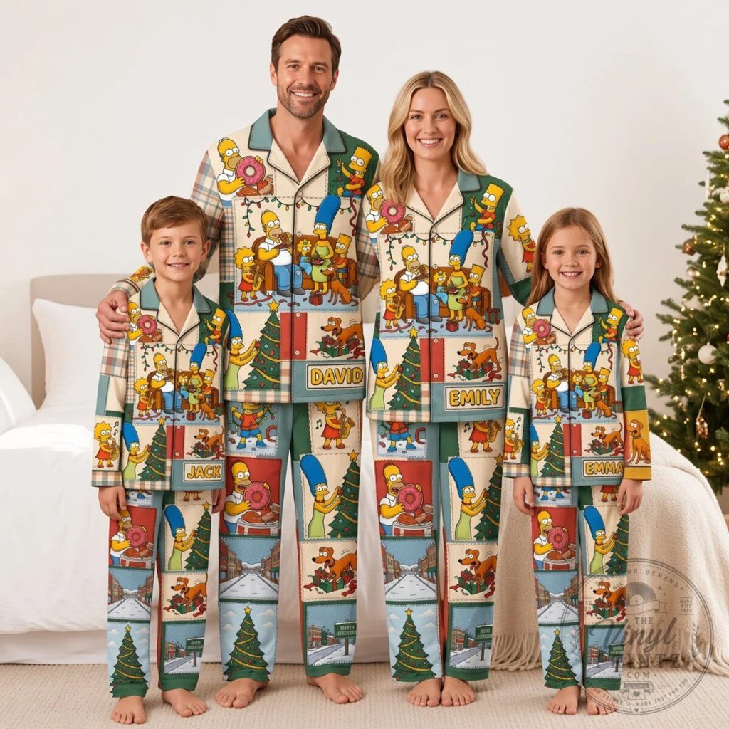 The Simpsons Family Christmas Pajamas Set Personalized Holiday Sleepwear 33 The Simpsons Family Christmas Pajamas Set Personalized Holiday Sleepwear