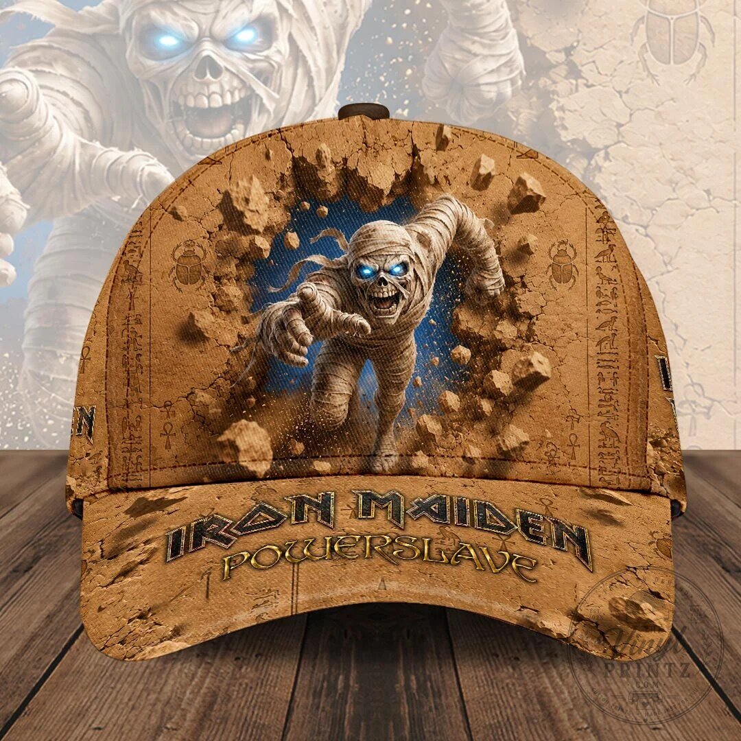 Iron Maiden Powerslave Mummy Eddie The Head Baseball Cap Hat