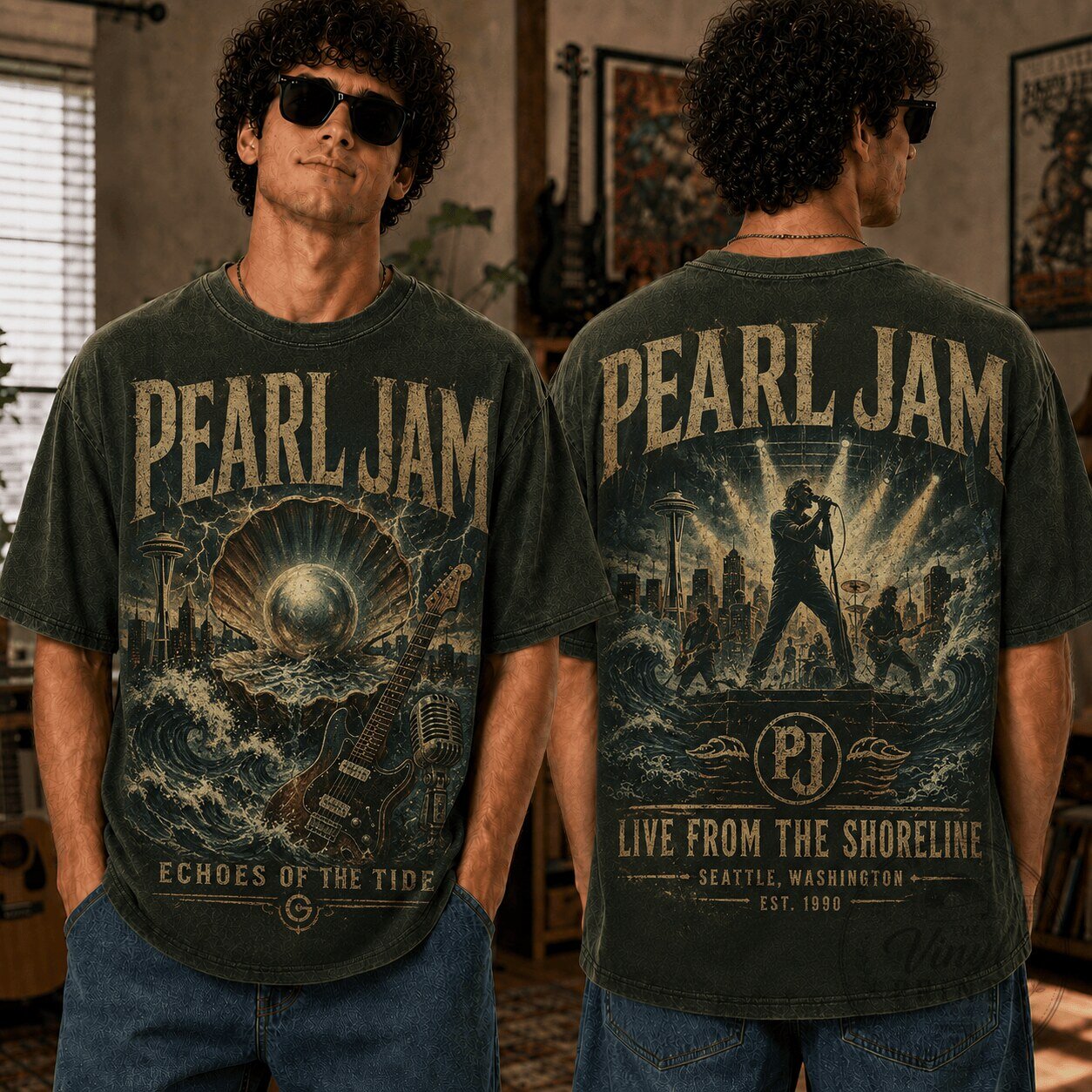 Pearl Jam Echoes of the Tide Live From The Shoreline T-Shirt 2 Pearl Jam Echoes of the Tide Live From The Shoreline T-Shirt