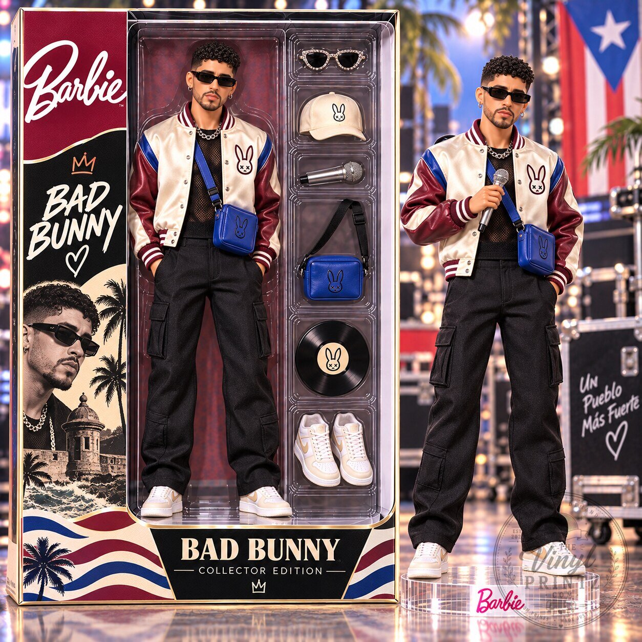 Bad Bunny Collector Edition Barbie Doll Commemorative Figure