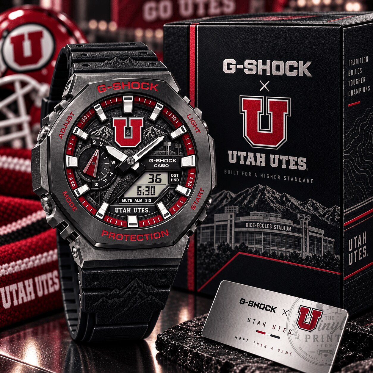 University of Utah Utes G-Shock Premium Dial Collector Watch