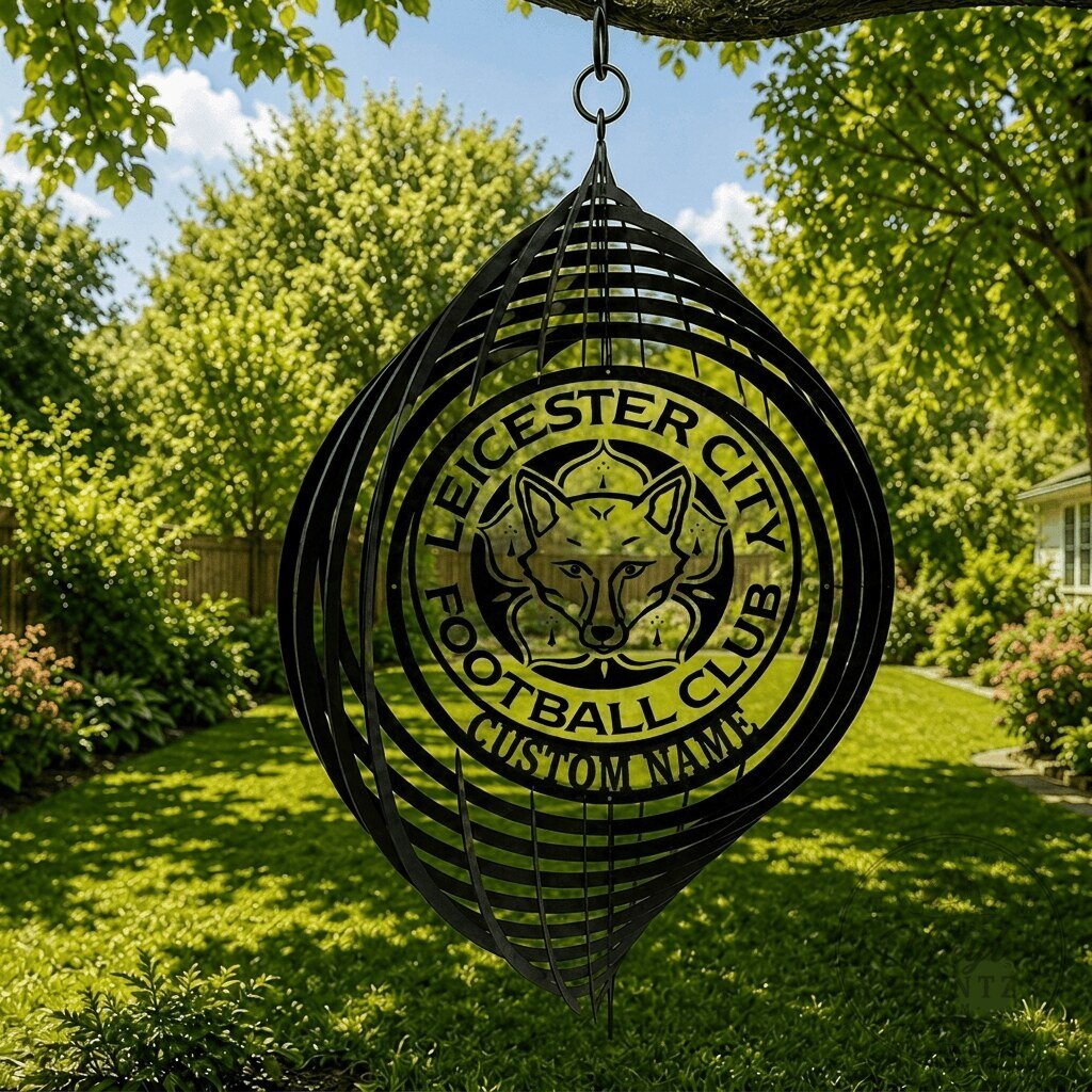 Leicester City Football Club Metal Wind Spinner Outdoor Hanging Decor 22 Leicester City Football Club Metal Wind Spinner Outdoor Hanging Decor