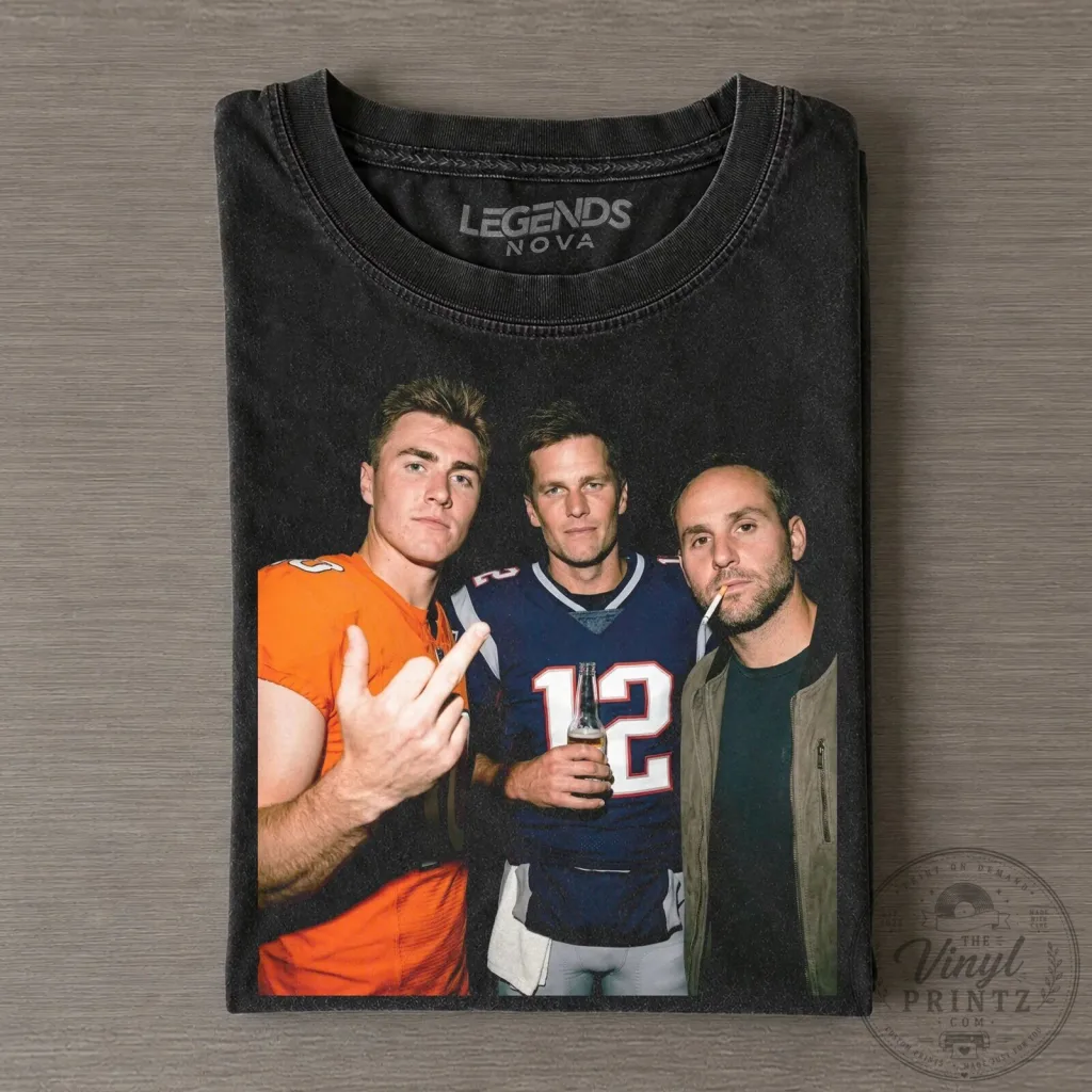 Bo Nix Tom Brady Michael Rubin Football Legends Nova T-Shirt 11 Bo Nix Tom Brady Michael Rubin Football Legends Nova T-Shirt
