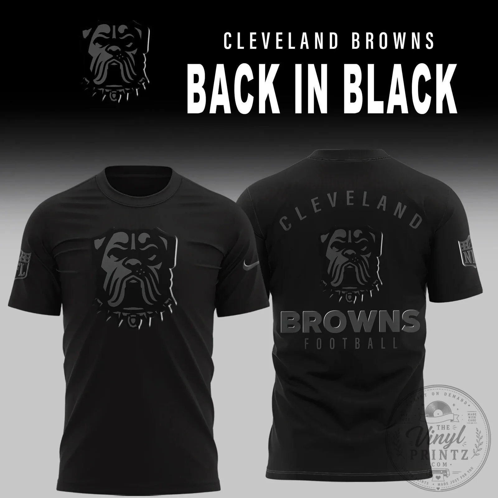Back In Black Shirt for Cleveland Browns Fans - Football Team Apparel 2 Back In Black Shirt for Cleveland Browns Fans - Football Team Apparel