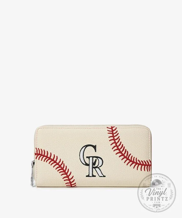 Colorado Rockies MLB Baseball Team Logo Wallet with Baseball Stitching 22 Colorado Rockies MLB Baseball Team Logo Wallet with Baseball Stitching