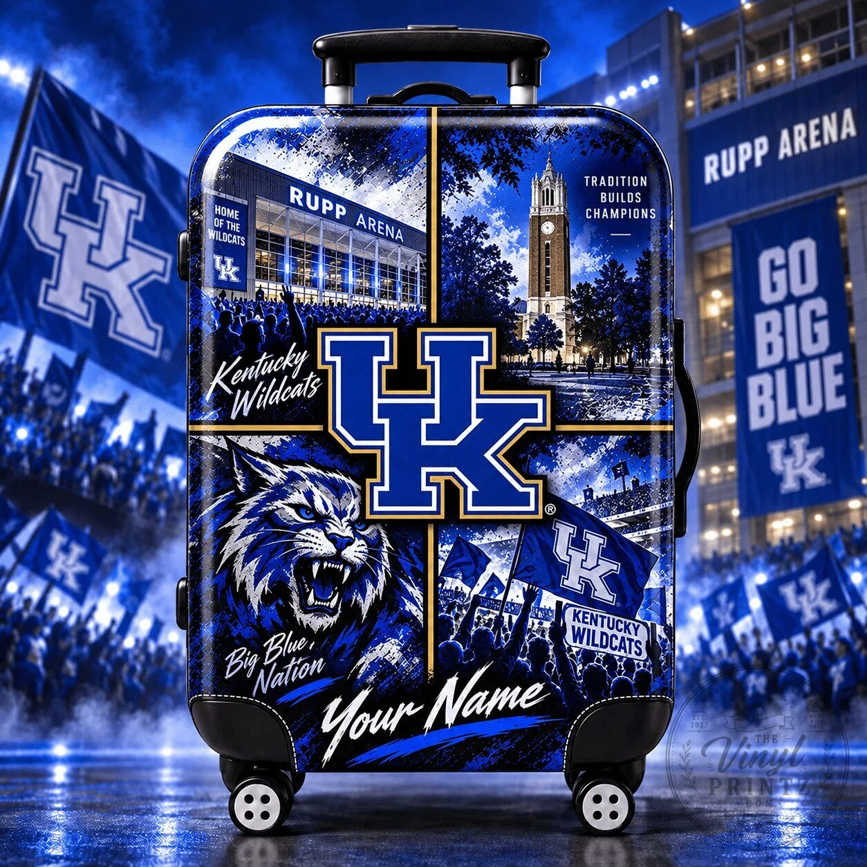Kentucky Wildcats Personalized Team Pride Stadium Travel Suitcase