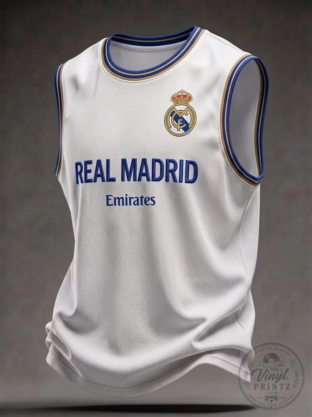 Real Madrid Football Club White Fan Sleeveless Jersey