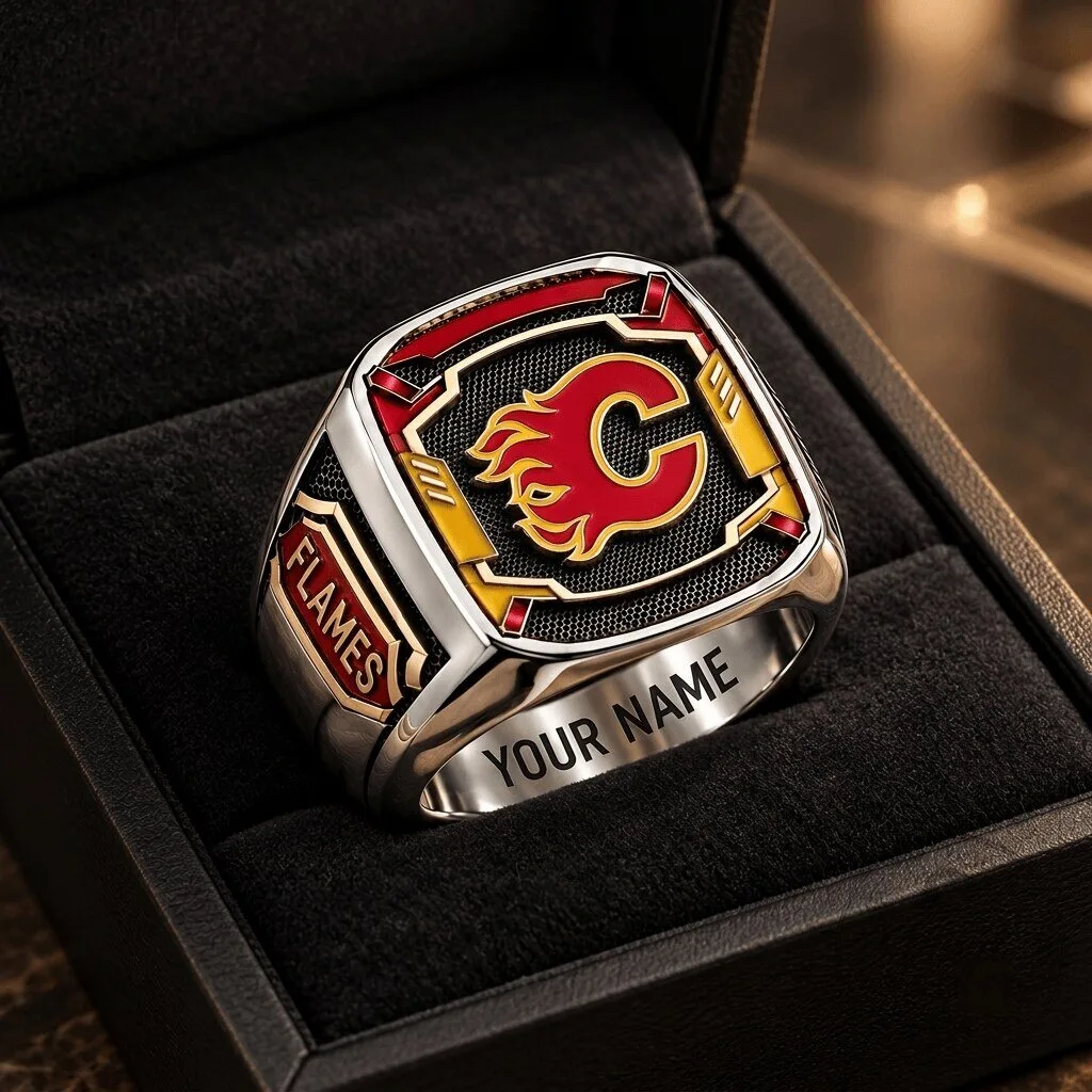 Calgary Flames National Hockey League Custom Engraved Championship Ring