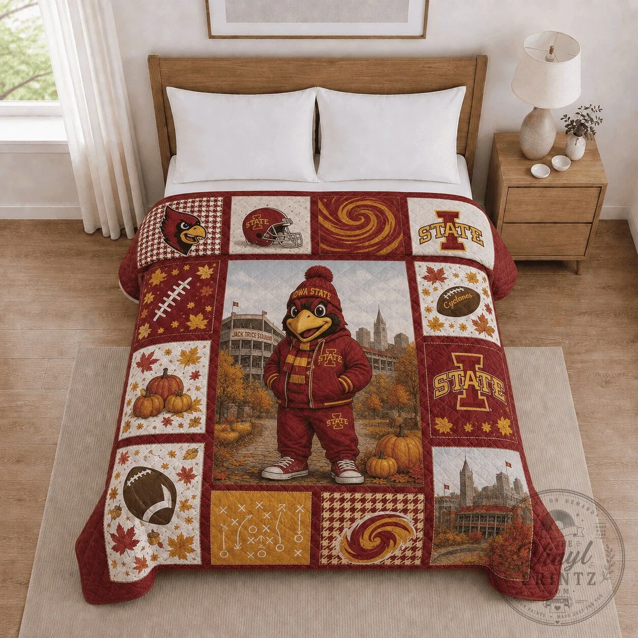 Iowa State Cyclones Jack Trice Stadium Quilted Blanket