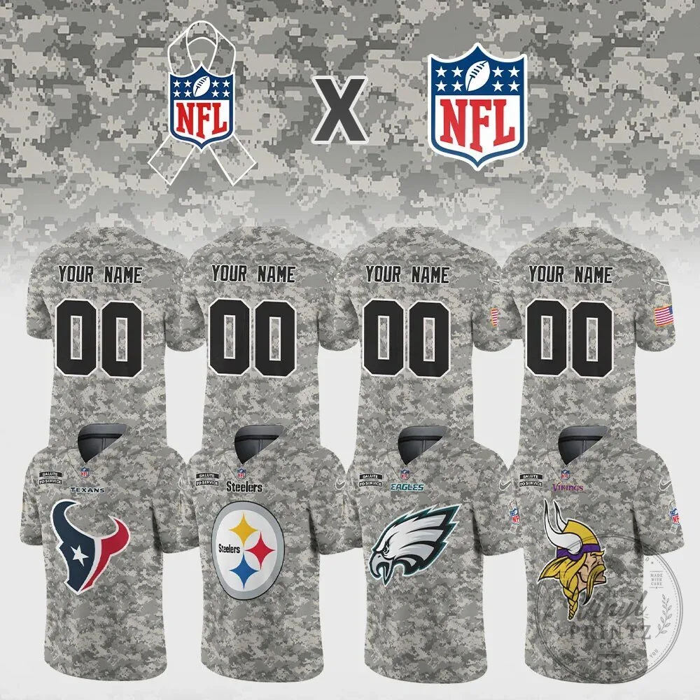 NFL Salute to Service Camouflage Personalized Football Jersey