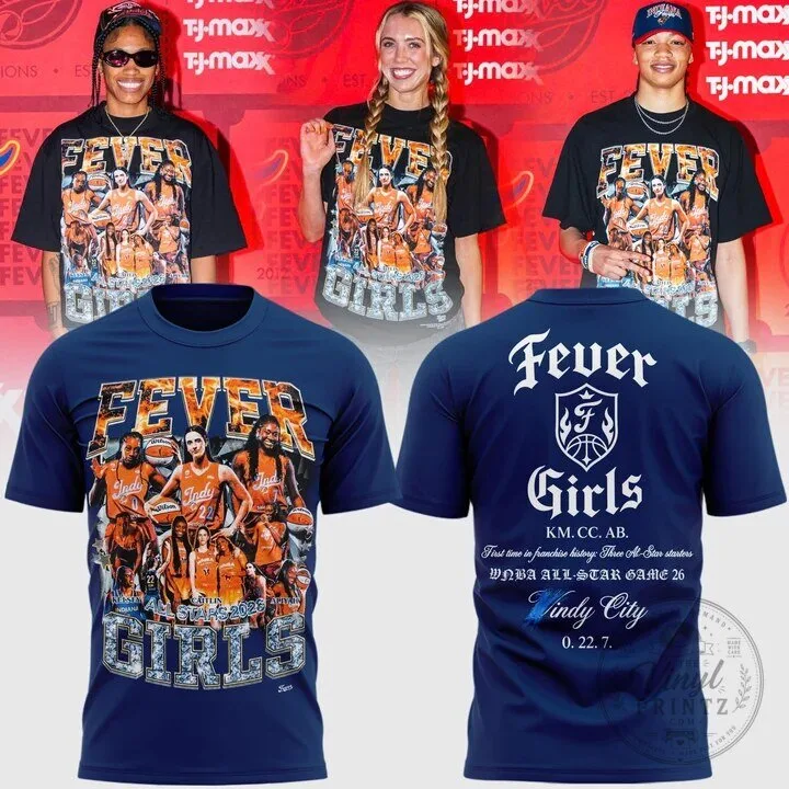 Indiana Fever All-Star Game 2026 Girls Basketball Team T-Shirt
