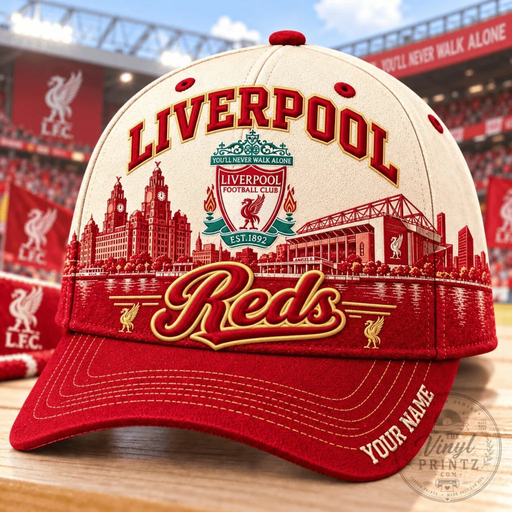 Liverpool Football Club Reds You'll Never Walk Alone Custom Name Baseball Cap Hat Liverpool Football Club Reds You'll Never Walk Alone Custom Name Baseball Cap Hat