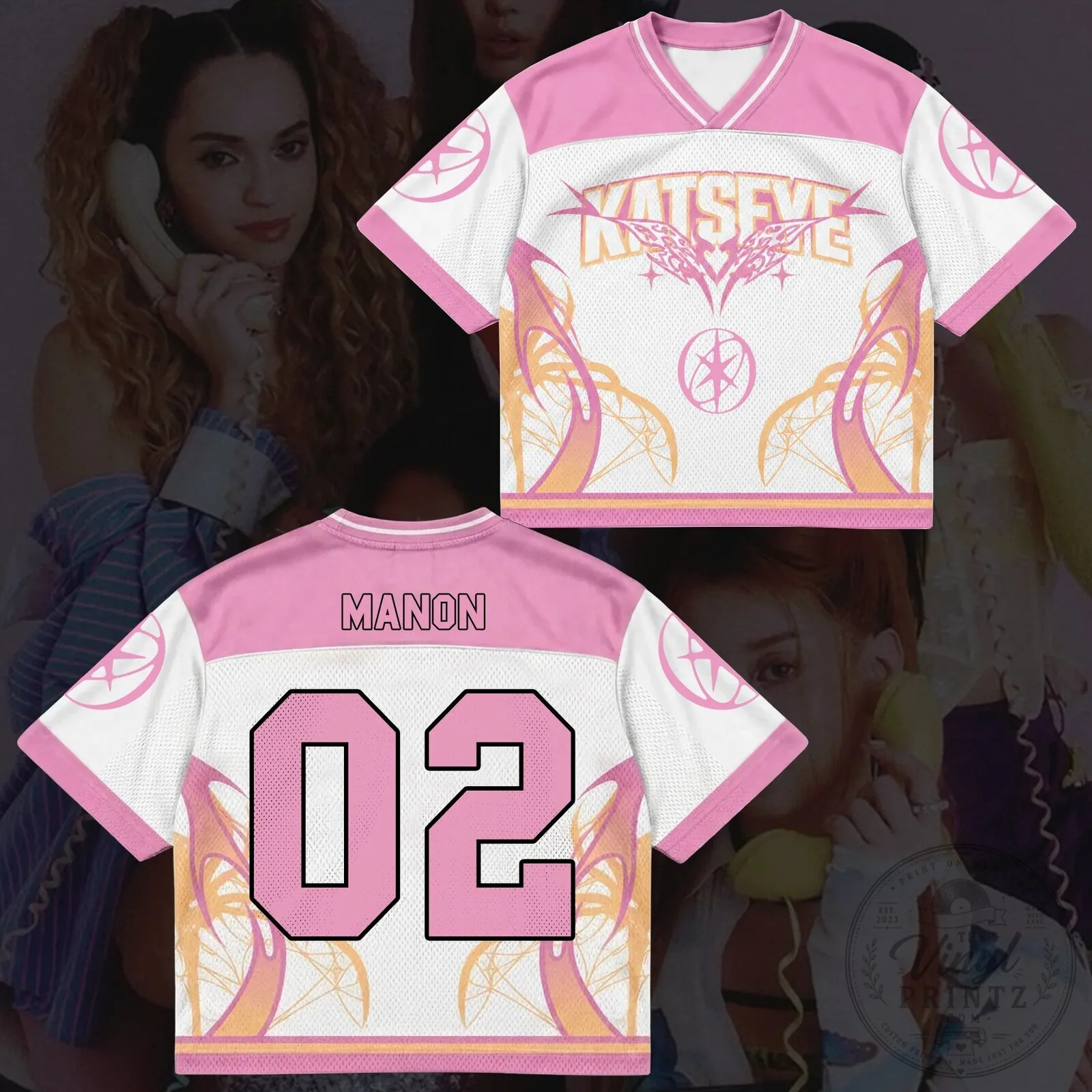 Katseye Wild Pastel Coquette Aesthetic Mixed Mesh Jersey Fanmerch 12 Katseye Wild Pastel Coquette Aesthetic Mixed Mesh Jersey Fanmerch