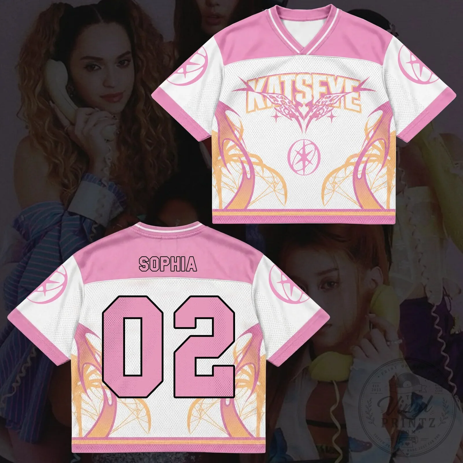 Katseye Wild Pastel Coquette Aesthetic Mixed Mesh Jersey Fanmerch 13 Katseye Wild Pastel Coquette Aesthetic Mixed Mesh Jersey Fanmerch