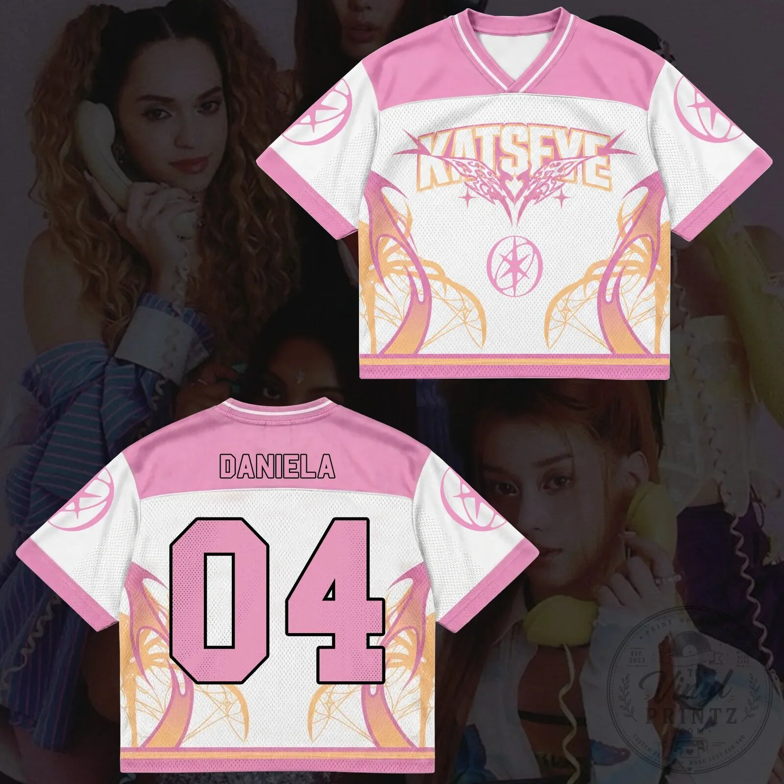 Katseye Wild Pastel Coquette Aesthetic Mixed Mesh Jersey Fanmerch 14 Katseye Wild Pastel Coquette Aesthetic Mixed Mesh Jersey Fanmerch