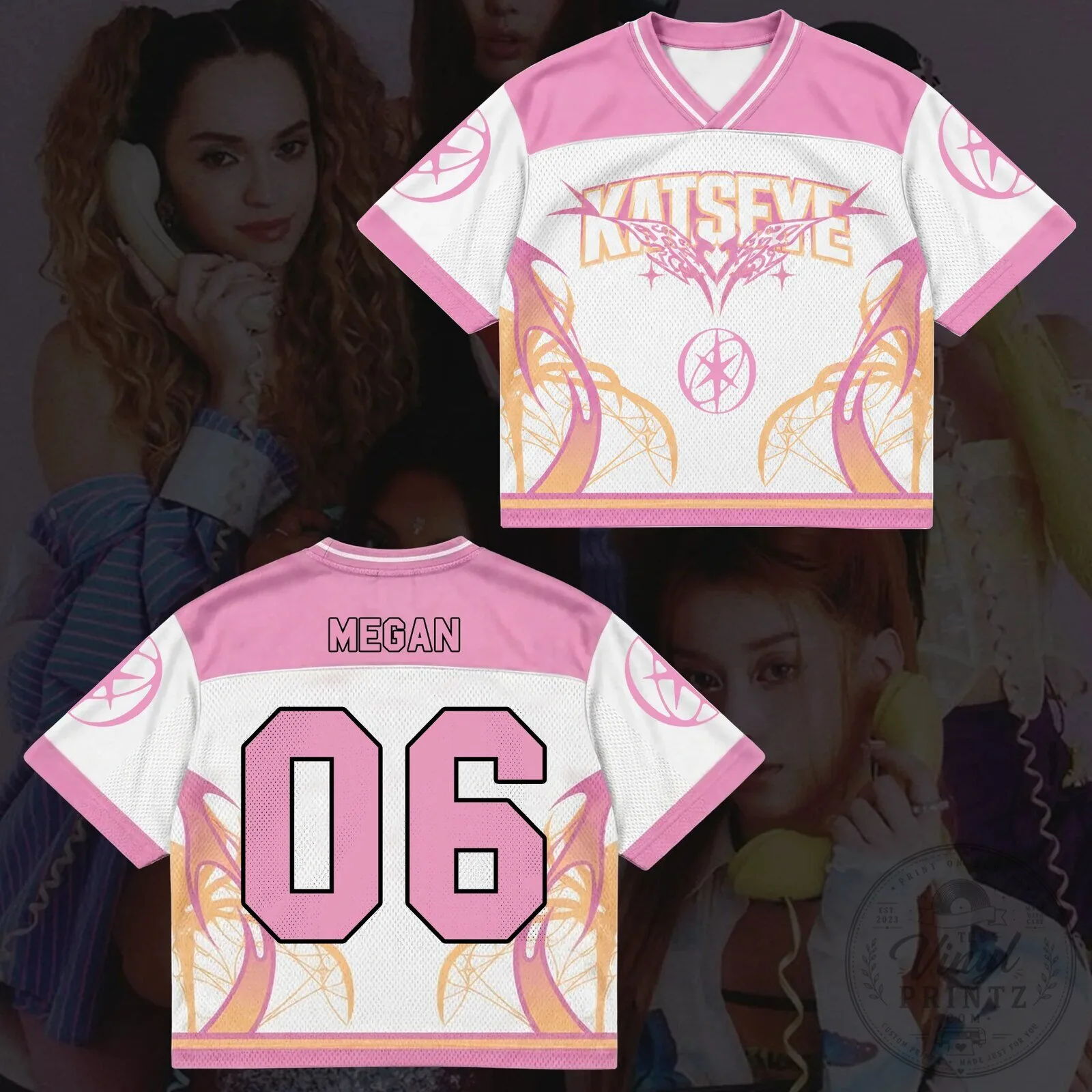 Katseye Wild Pastel Coquette Aesthetic Mixed Mesh Jersey Fanmerch 16 Katseye Wild Pastel Coquette Aesthetic Mixed Mesh Jersey Fanmerch