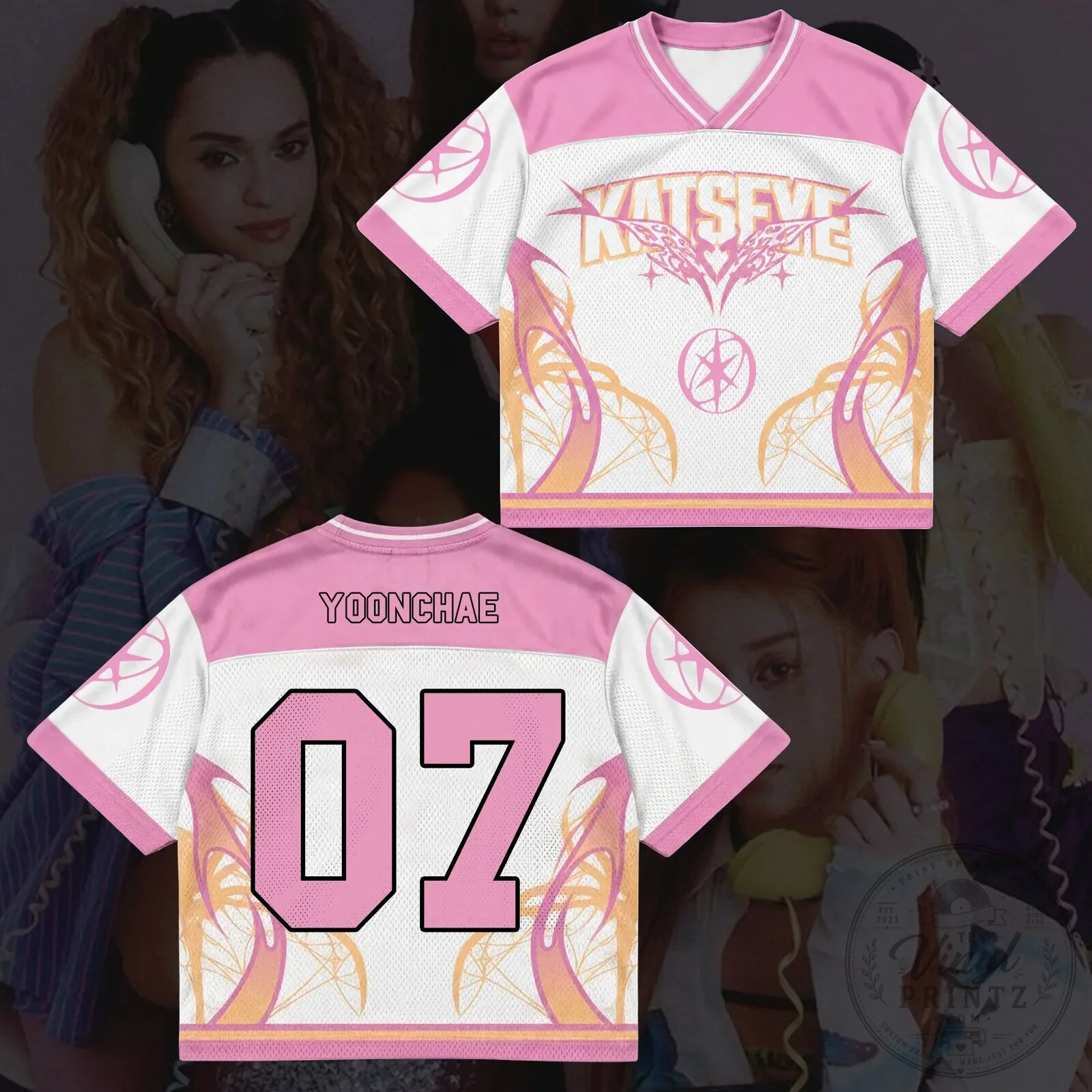 Katseye Wild Pastel Coquette Aesthetic Mixed Mesh Jersey Fanmerch 17 Katseye Wild Pastel Coquette Aesthetic Mixed Mesh Jersey Fanmerch