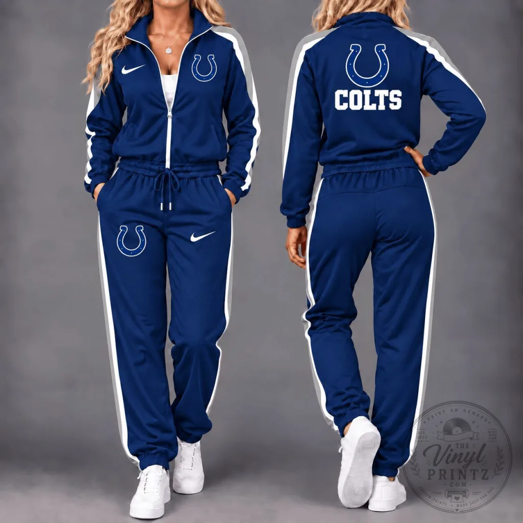 Indianapolis Colts Women's Blue and White Striped Tracksuit Set 12 Indianapolis Colts Women's Blue and White Striped Tracksuit Set