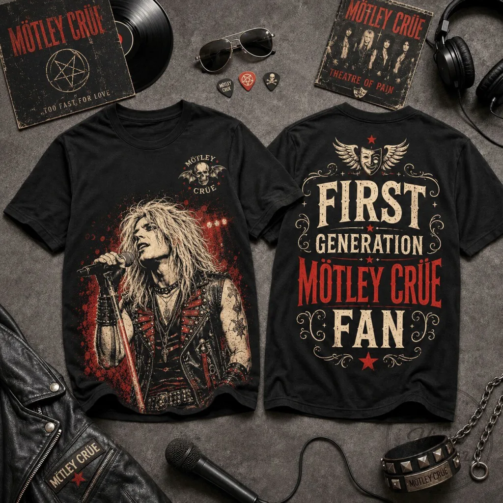 Motley Crue First Generation Fan Music Rock Band T-Shirt 39 Motley Crue First Generation Fan Music Rock Band T-Shirt