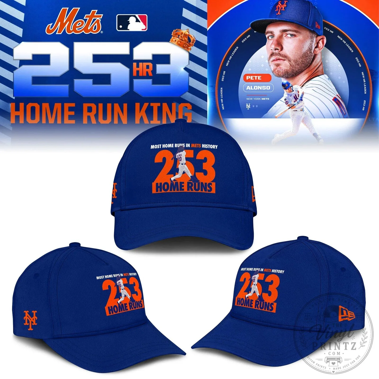 Pete Alonso 253 Home Run King T-Shirt - New York Mets Edition 8 Pete Alonso 253 Home Run King T-Shirt - New York Mets Edition