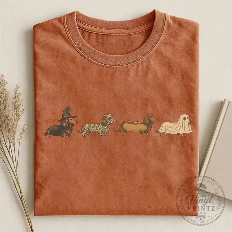 Halloween Wiener Dog Dachshund Costume Party Funny T-Shirt