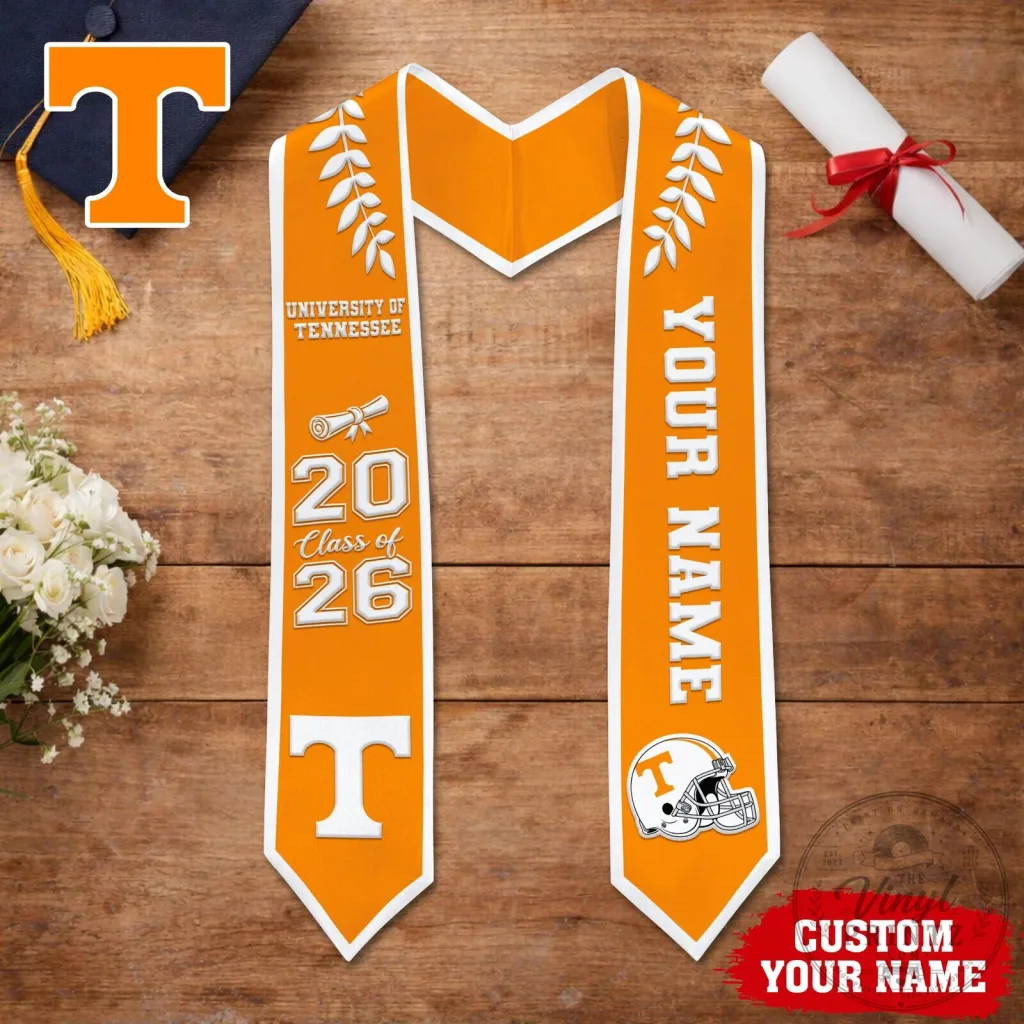 University of Tennessee Volunteers Class of 2026 Personalized Graduation Stole 25 University of Tennessee Volunteers Class of 2026 Personalized Graduation Stole