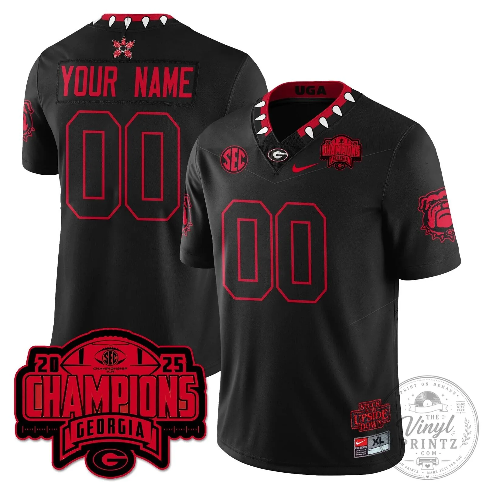 Georgia Bulldogs SEC Football Champions 2025 Custom Stitched Jersey