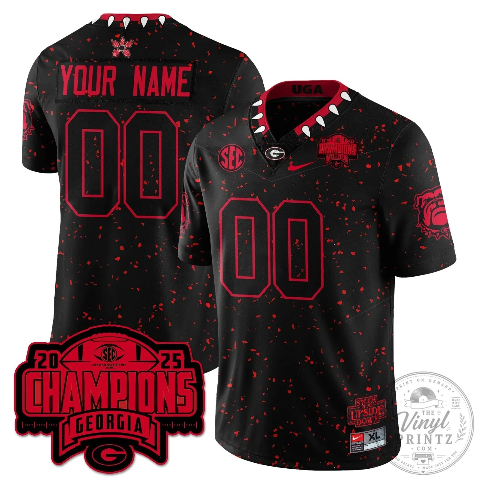 Georgia Bulldogs SEC Football Champions 2025 Custom Stitched Jersey 8 Georgia Bulldogs SEC Football Champions 2025 Custom Stitched Jersey