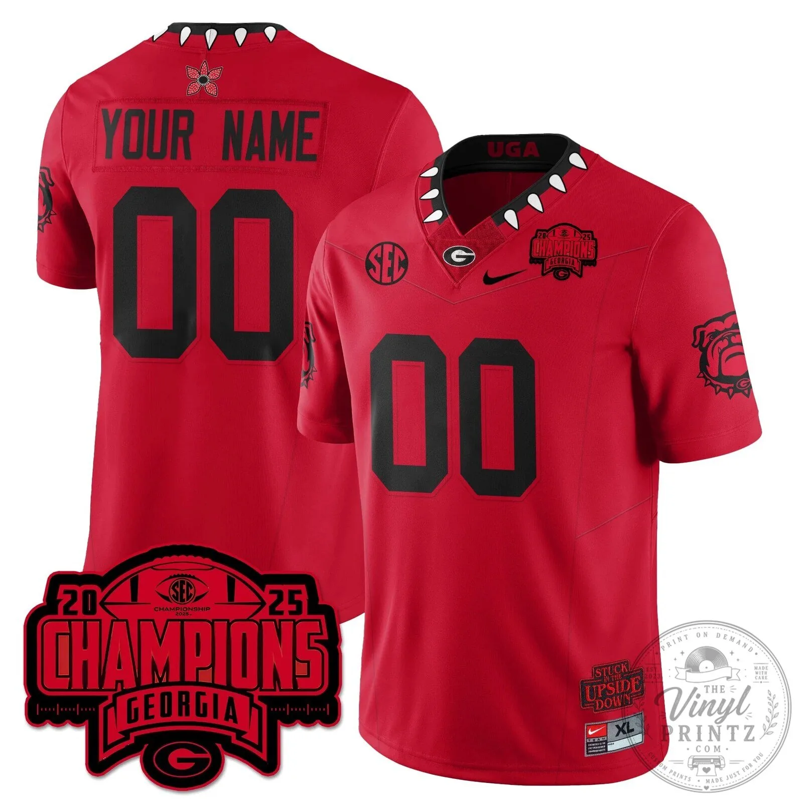 Georgia Bulldogs SEC Football Champions 2025 Custom Stitched Jersey 9 Georgia Bulldogs SEC Football Champions 2025 Custom Stitched Jersey