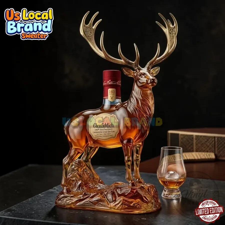 Glenfiddich 140th Anniversary Edition Stag Bottle Figurine 7 Glenfiddich 140th Anniversary Edition Stag Bottle Figurine
