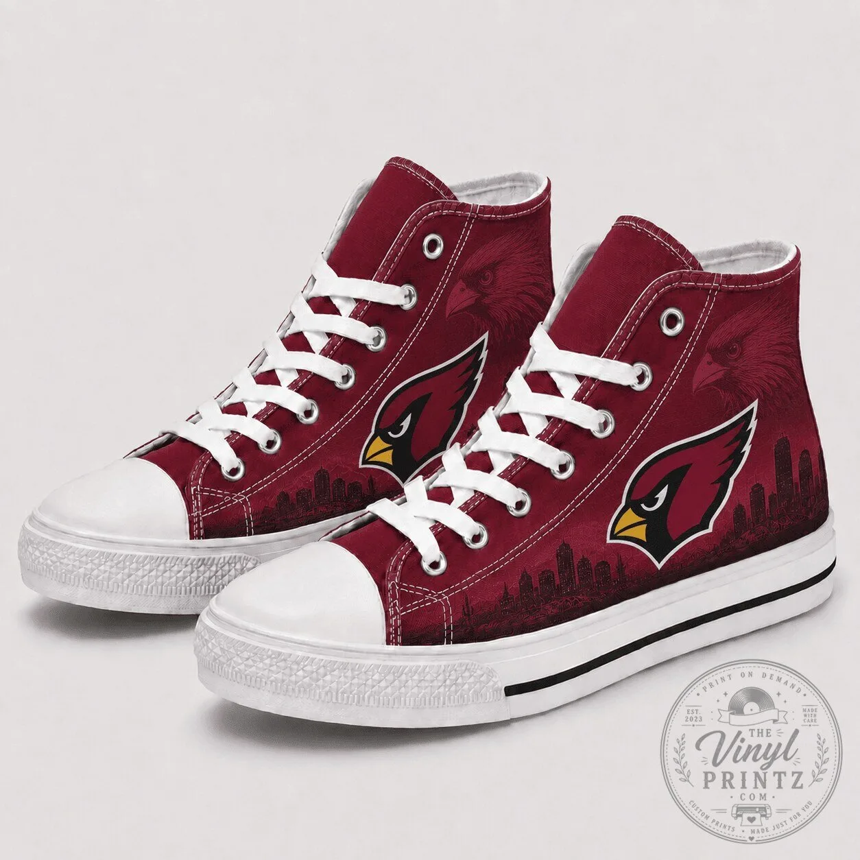 Arizona Cardinals High Top Canvas Shoes