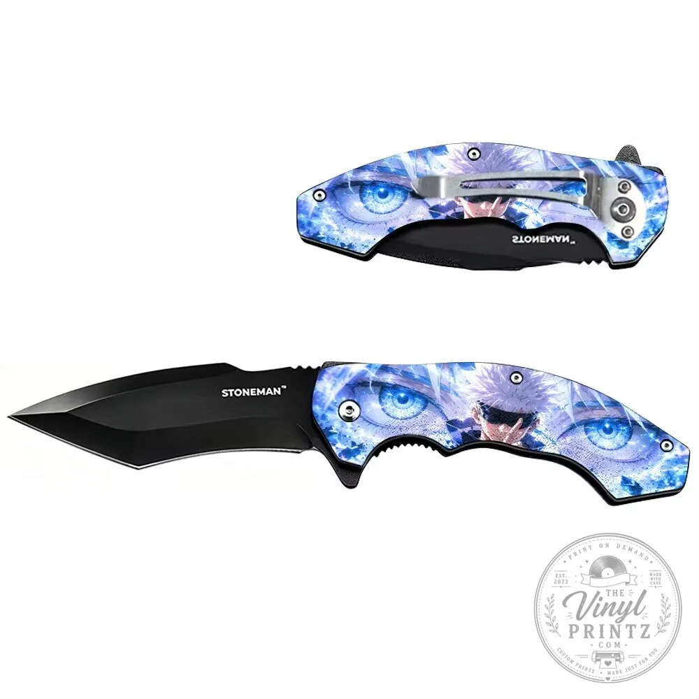 Jujutsu Kaisen Satoru Gojo Blue Eyes Folding Pocket Knife
