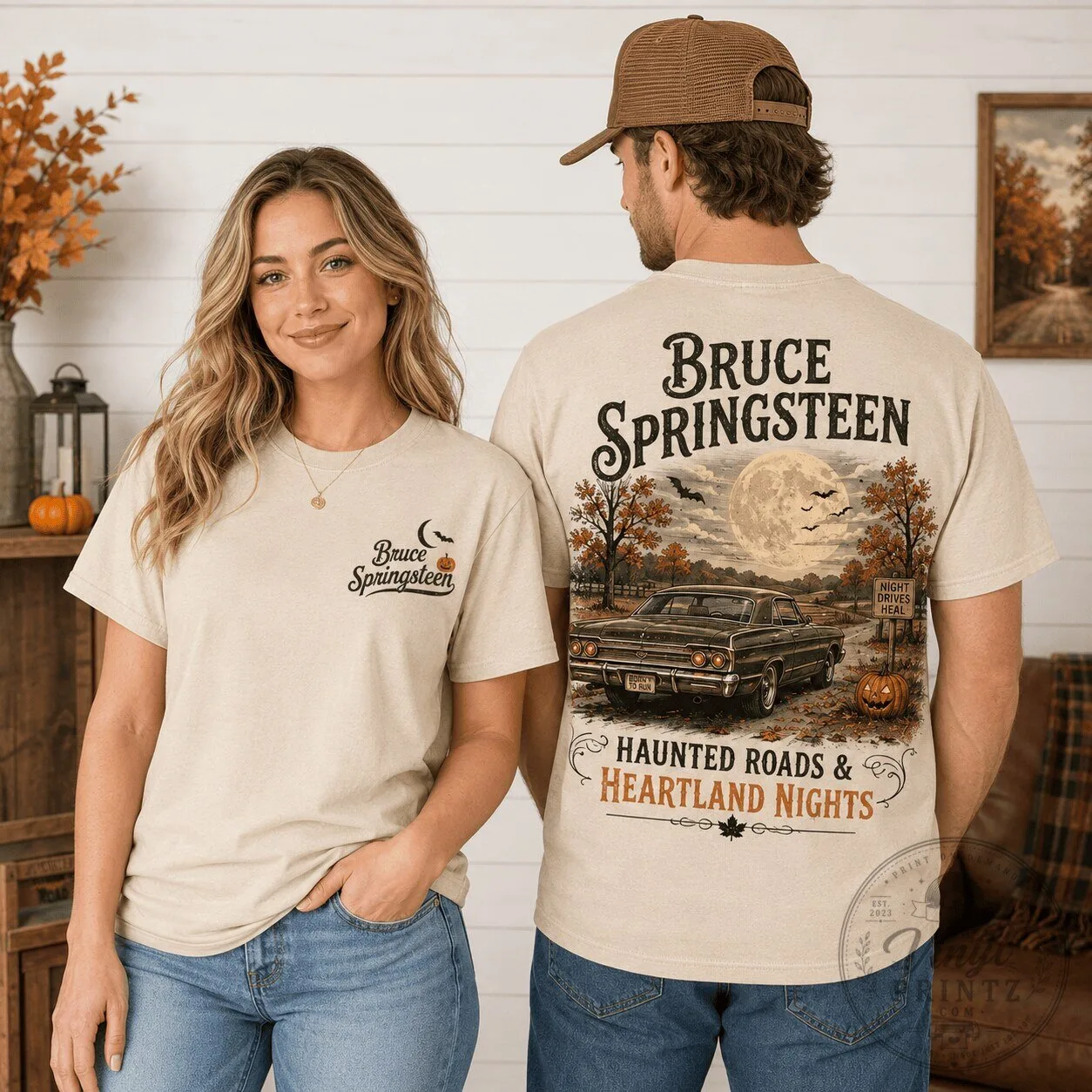 Bruce Springsteen Haunted Roads and Heartland Nights Halloween T-Shirt