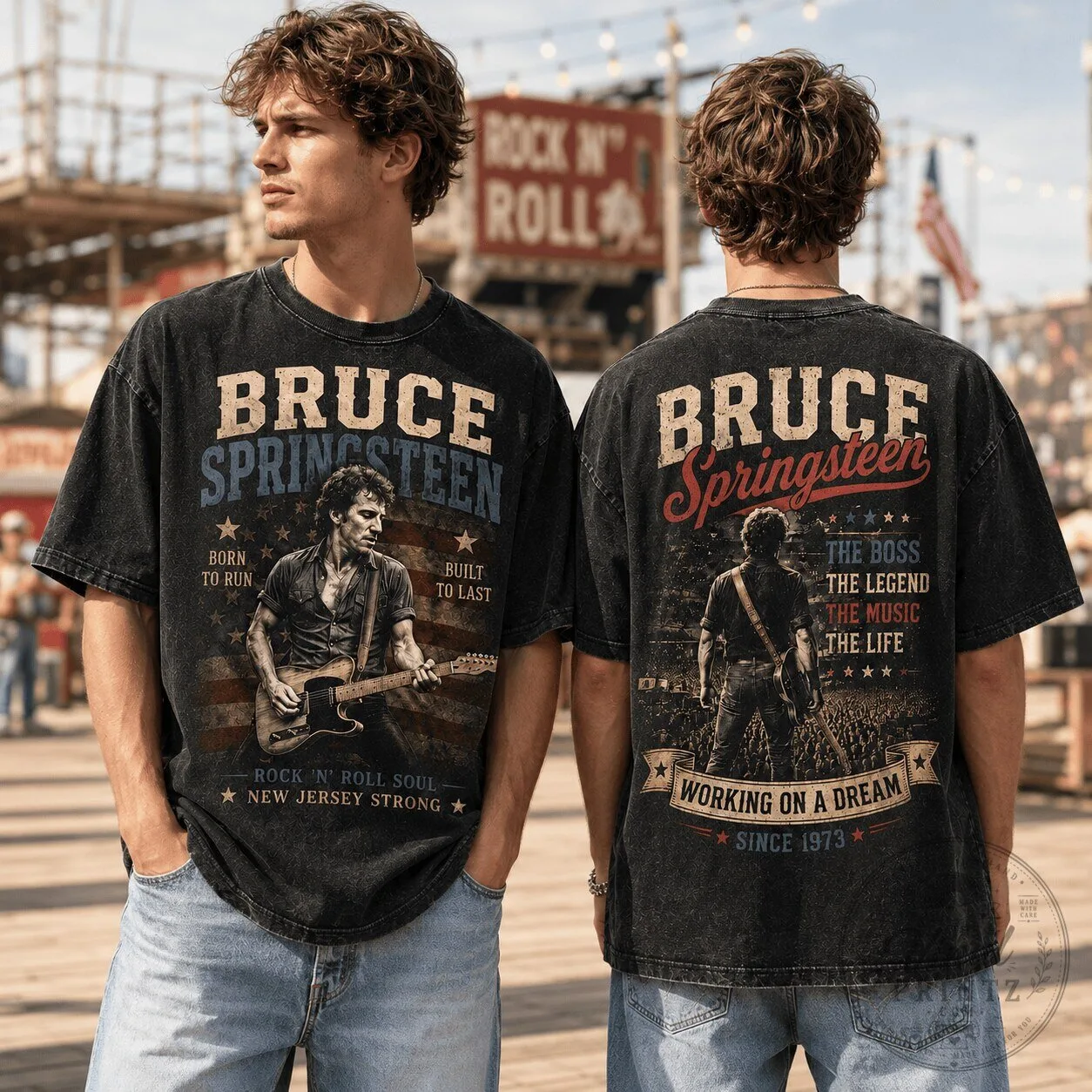 Bruce Springsteen Born To Run Rock N Roll Soul Vintage T-Shirt