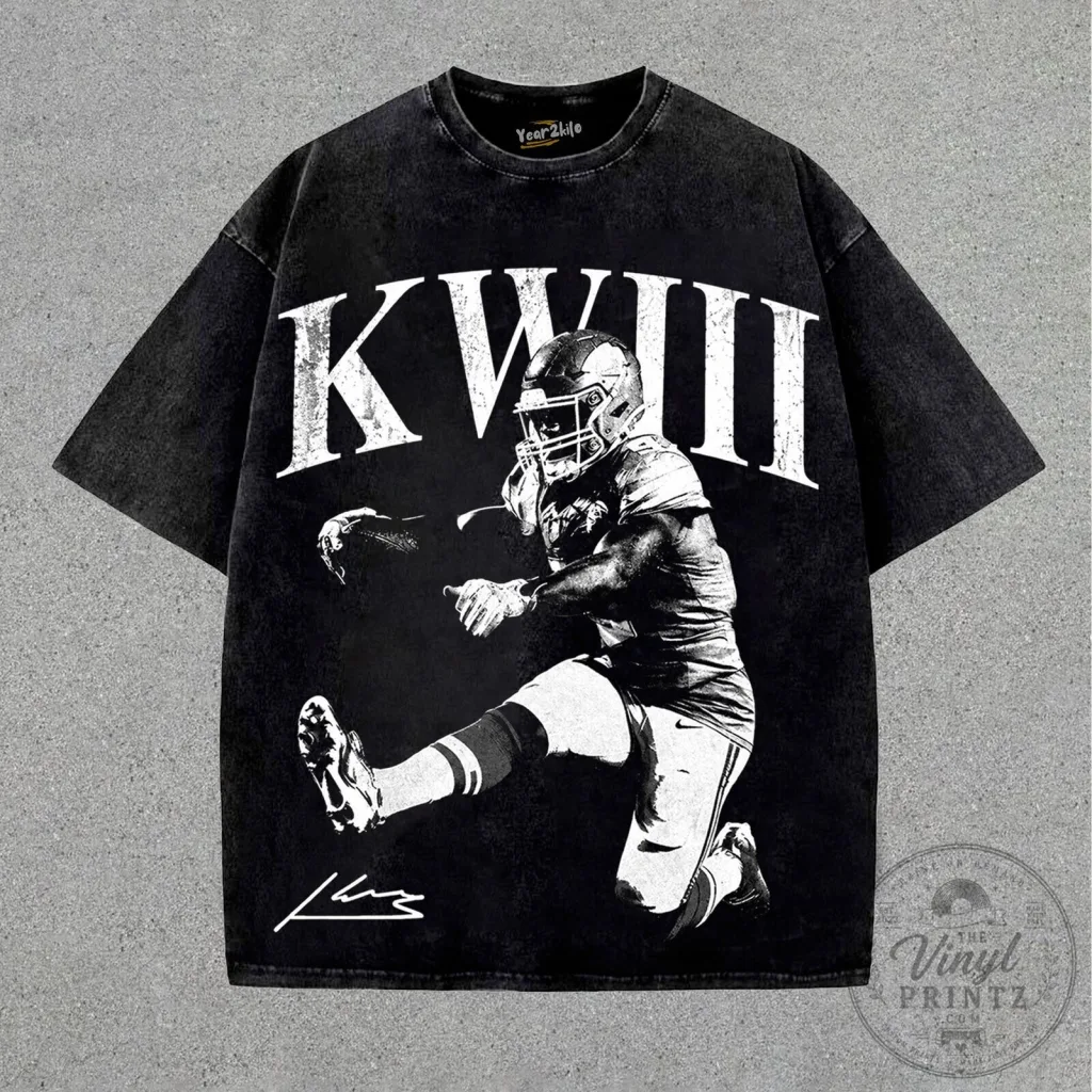 Kenneth Walker III Kansas City Football Signature Black Washed T-Shirt 12 Kenneth Walker III Kansas City Football Signature Black Washed T-Shirt