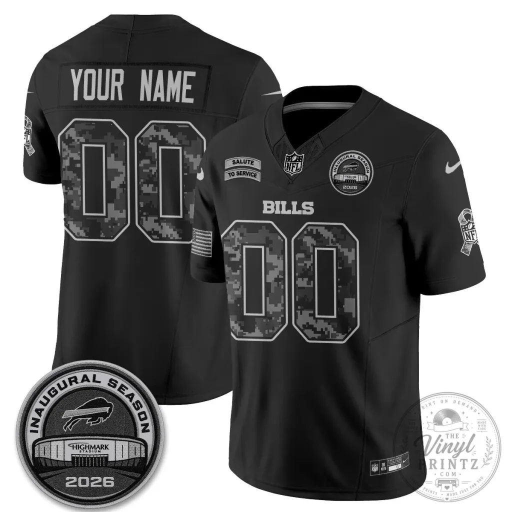 2026 Tshirt Featuring The Hayley Williams Show 10 Buffalo Bills 2026 Inaugural Season Salute to Service Vapor Custom Football Jersey