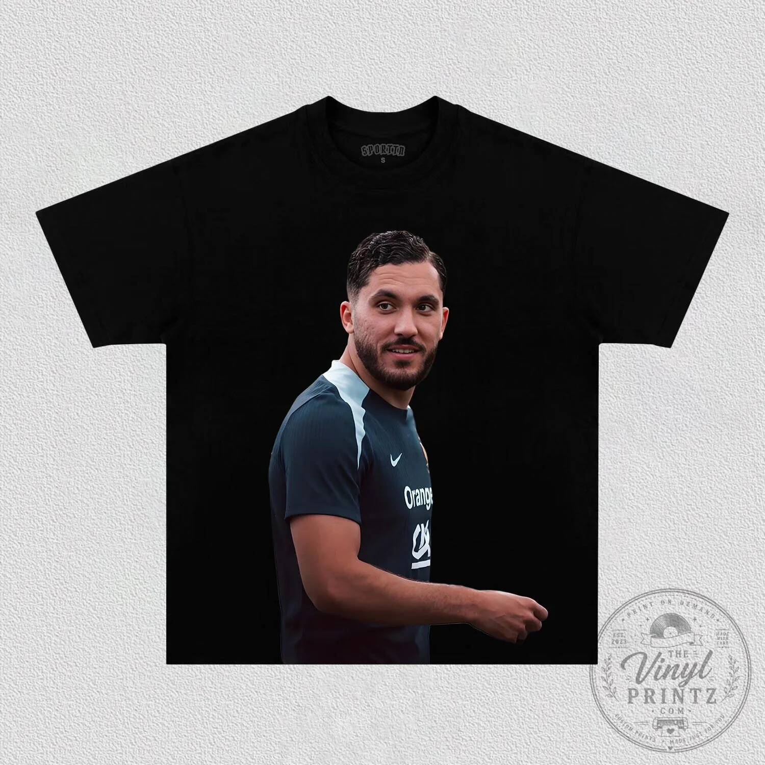 Rayan Cherki French Footballer Black T-Shirt