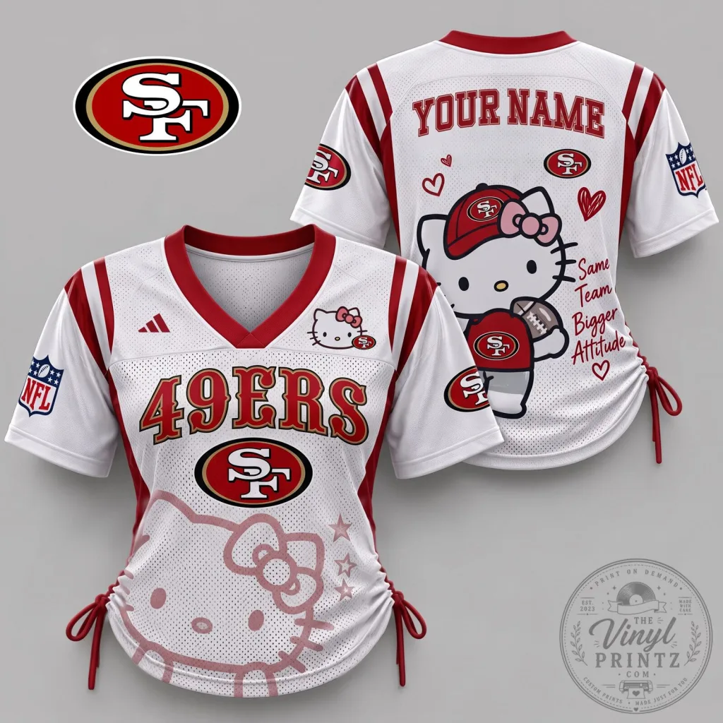 San Francisco 49ers Hello Kitty Women's Football Jersey San Francisco 49ers Hello Kitty Women's Football Jersey