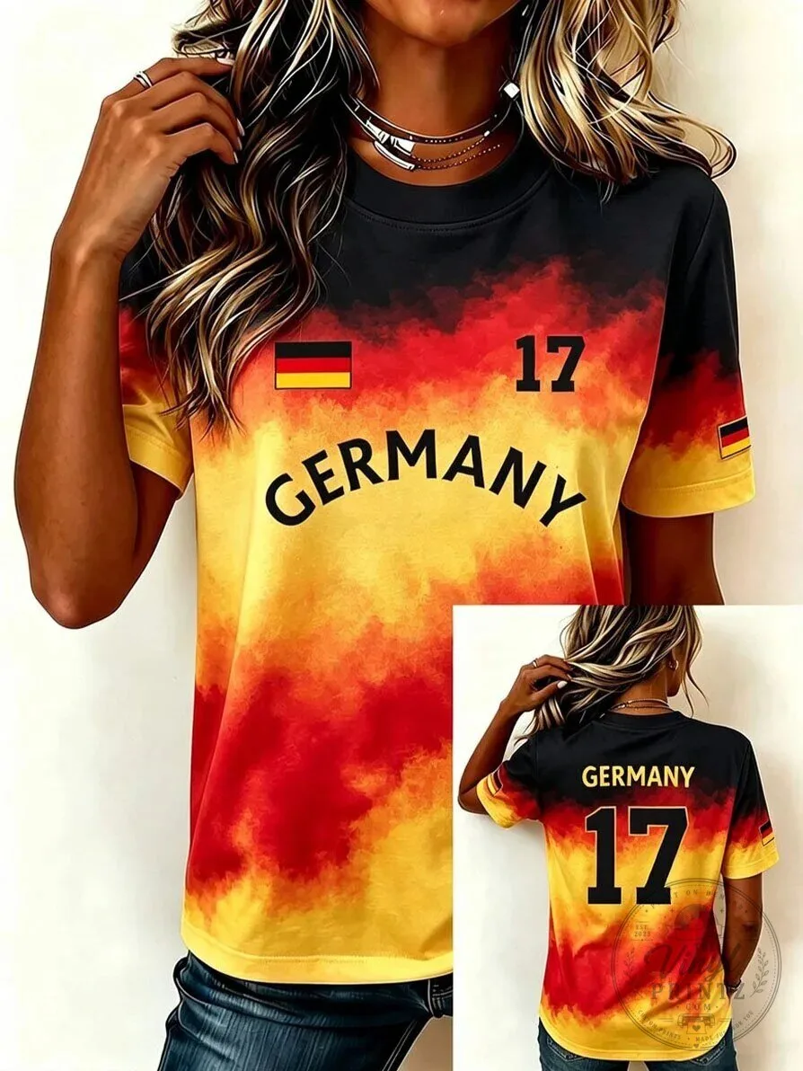 Germany National Football Team Fan Tie-Dye Short Sleeve T-Shirt 9 Germany National Football Team Fan Tie-Dye Short Sleeve T-Shirt