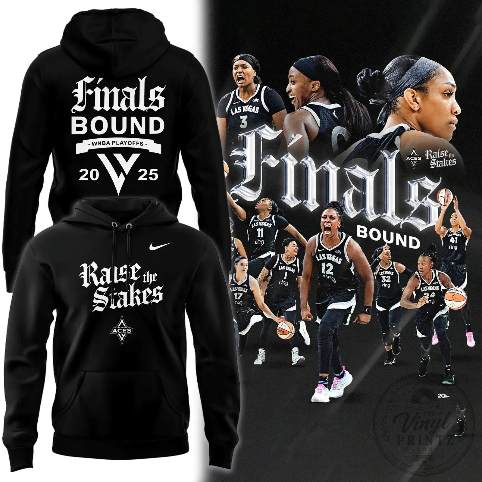WNBA Playoffs Las Vegas Aces Finals Bound 2025 Black Hoodie