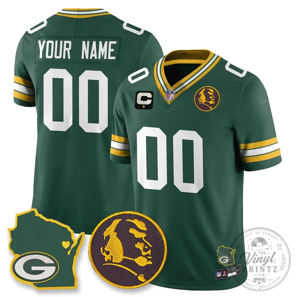John Madden Football Jersey Custom Name and Number Green Bay Packers Black 13 John Madden Football Jersey Custom Name and Number Green Bay Packers Black