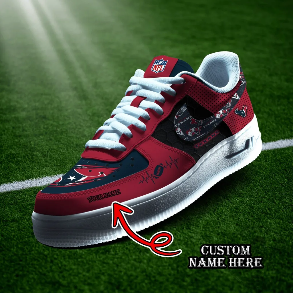 Houston Texans National Football League Custom Name Low Top Sneakers