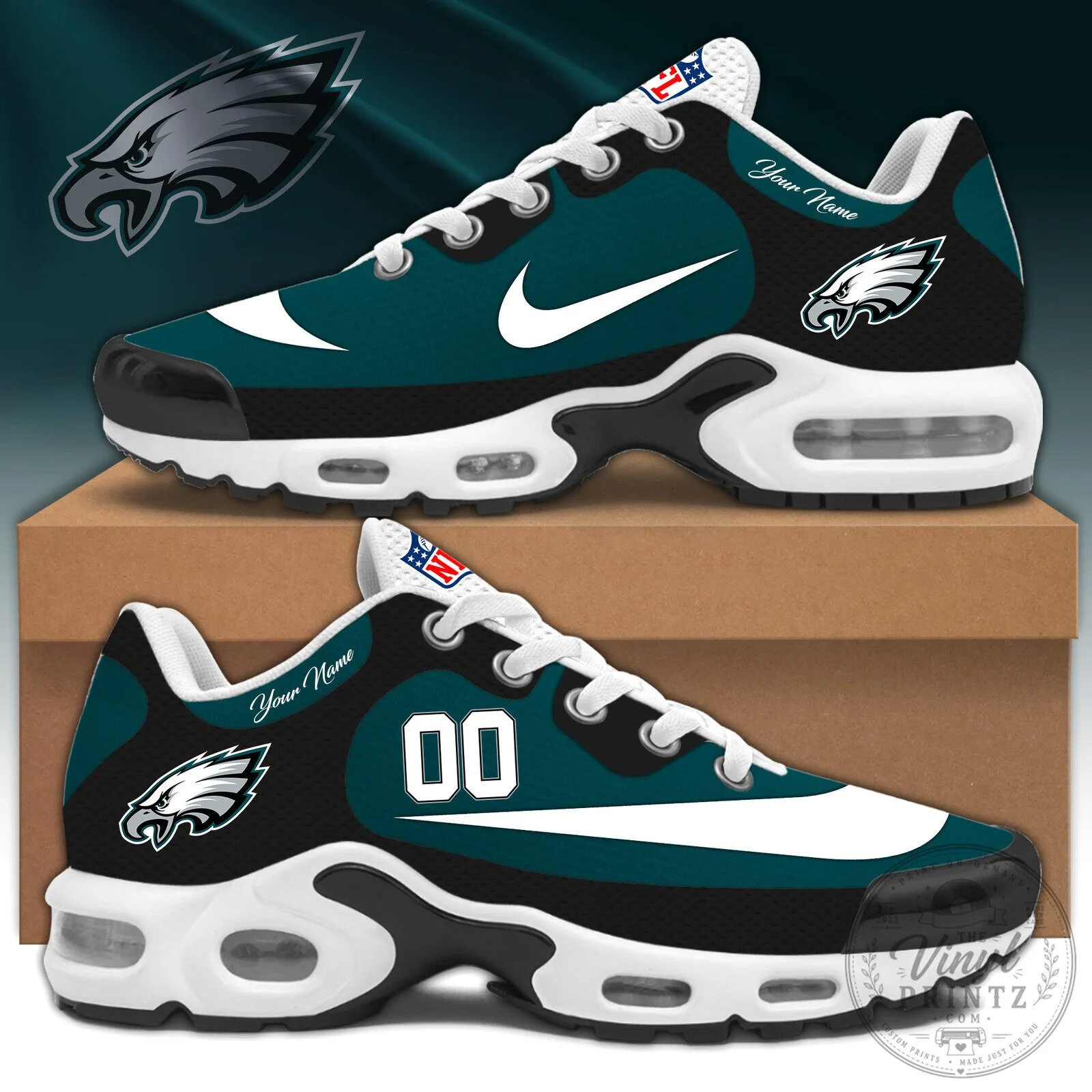 Philadelphia Eagles Custom Performance Running Shoes