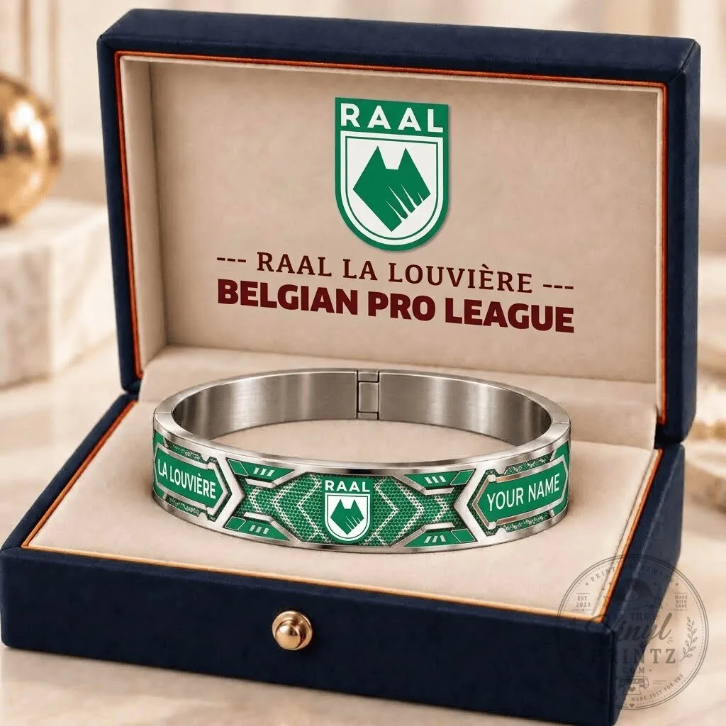 RAAL La Louvière Belgian Pro League Personalized Stainless Steel Bracelet